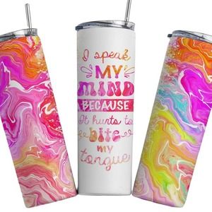 I Speak My Mind 20oz Tumbler | Tumbler With Straw | Skinny Tumbler | Funny Cup